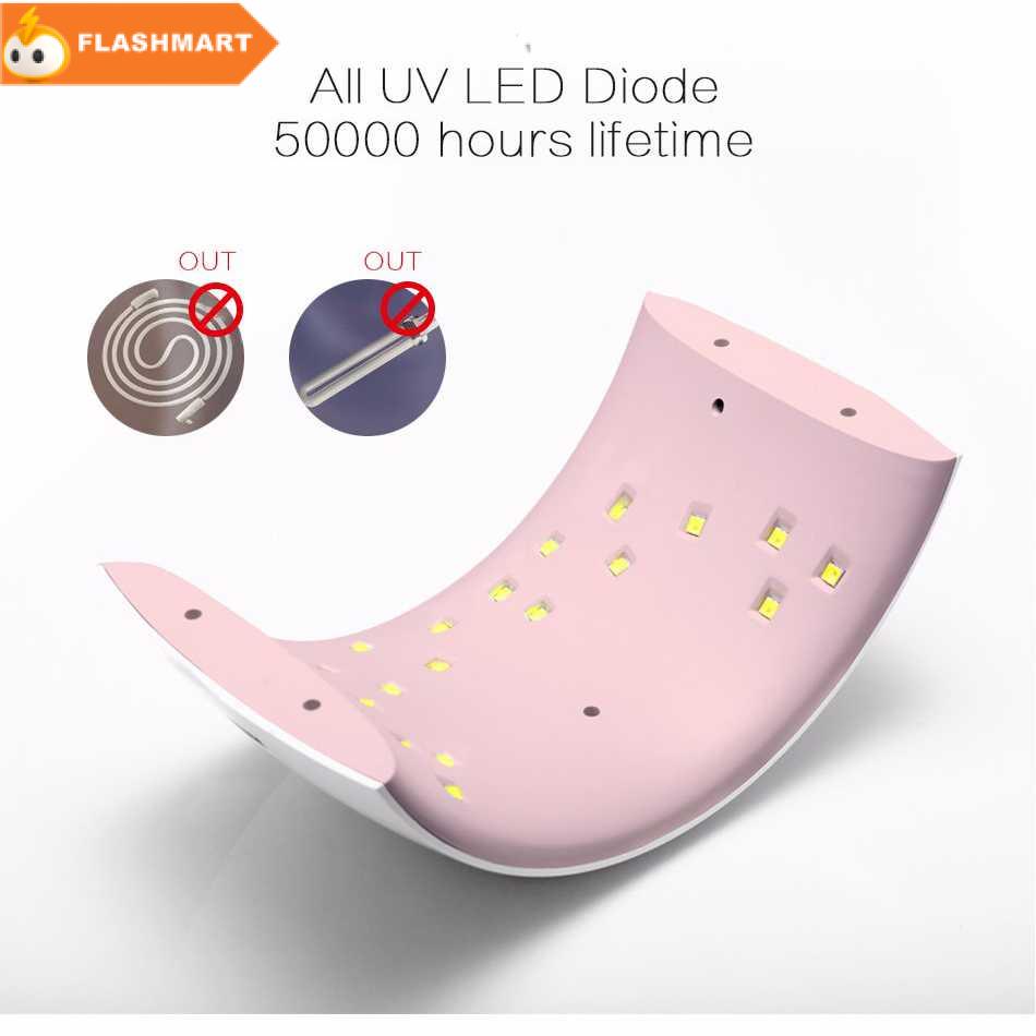 FLASHMART SUN Pengering Kutek Kuku UV Nail Dryer 18 LED 36W - SUN9C Plus