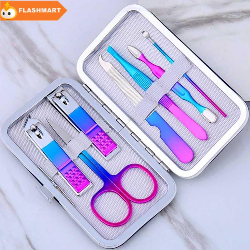 FLASHMART Nail Art Set Gunting Kuku Manicure Pedicure 15 PCS - 7023D