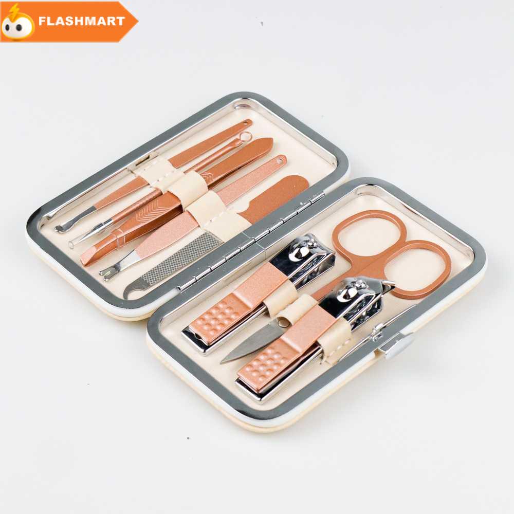 FLASHMART Gunting Kuku Nail Art Set Manicure Pedicure 8 PCS - CT02