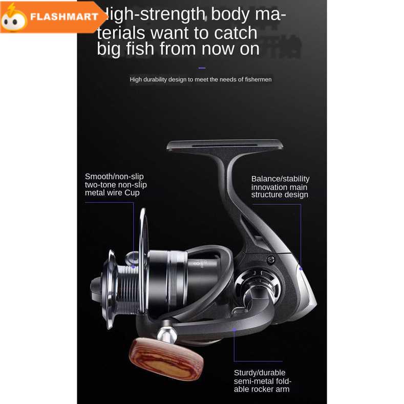 FLASHMART  Reel Pancing Spinning Fishing Reel 4.7:1 Gear Ratio - ZH5000