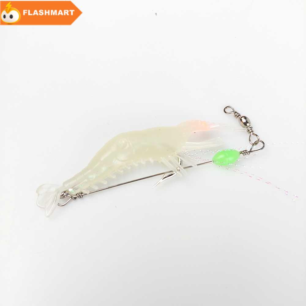 FLASHMART  Umpan Pancing Udang Kecil Luminous Shrimp Soft Bait Lure