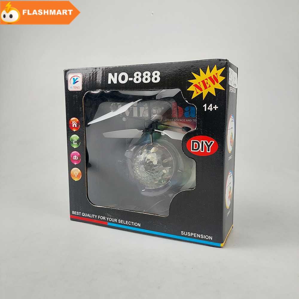 FLASHMART Mainan Flash Flying Disco Ball Hand Sensor Helicopter - JM-888