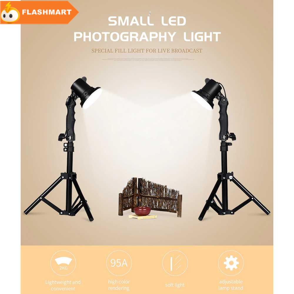 FLASHMART SH Lampu Portable Photo Studio 12W 5500K Light Stand 37cm - PSX-51