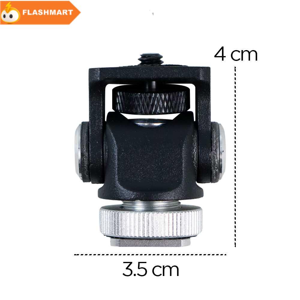 FLASHMART MINIFOCUS Hot Shoe Ball Head Lamp Flash Camera for Tripod 1/4 - MF-1901