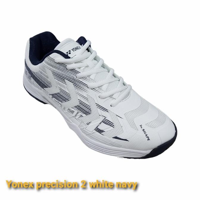 Sepatu badminton yonex precision 2 white navy