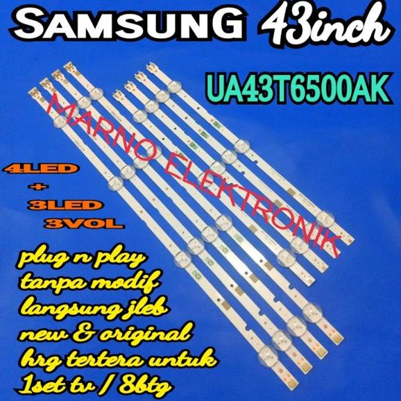 LAMPU BL BACKLIGHT LED TV SAMSUNG UA43T6500AK UA43T6500 UA 43T6500 AK