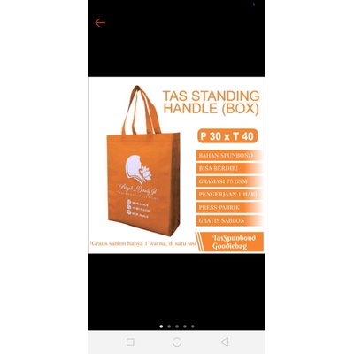 

standingbag/tassouvenir/tasspunbond/tassablon|Tas acara tasyakuran | pengajian