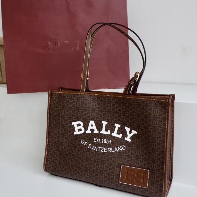 Bally Calie Leather Tote Bag In Brown - Original 100% Melaniagung12