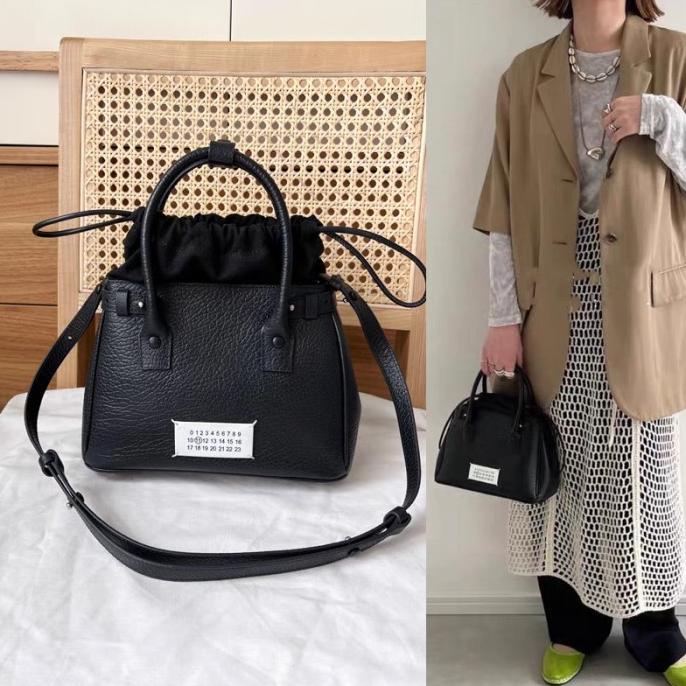 Tas Maison Margiela 5Ac Black Tote Bag Melaniagung12