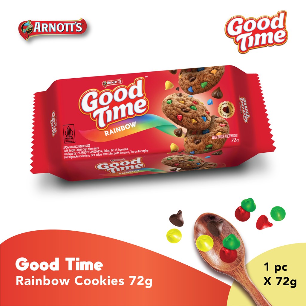 

Good Time Rainbow Chocochips Cookies 72 gr