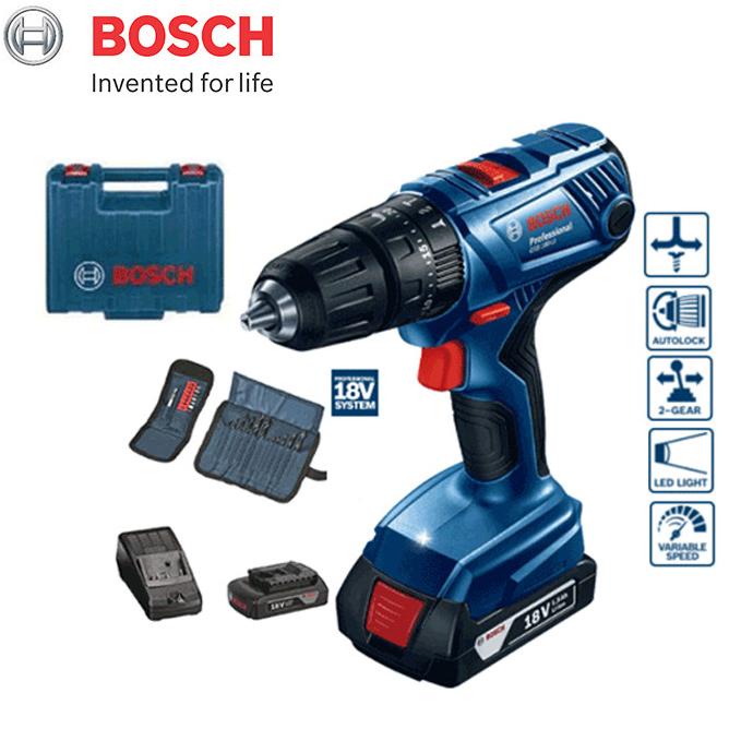 Bosch GSB 180 LI 18V Cordless Impact Drill / Bor Tembok Baterai