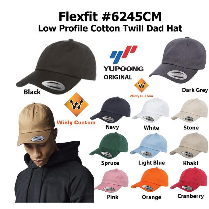 Topi Flexfit Low Profile Dad Hat 6245CM Yupoong ORIGINAL