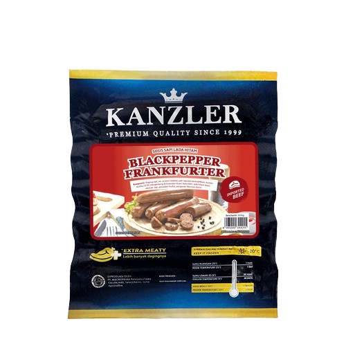 

Kanzler Beef Black Pepper Frankfurter 300gr