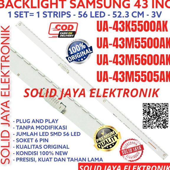 BACKLIGHT TV LED SAMSUNG 43 INC UA 43M5500 43K5500 43M5600 43M5505 LAMPU BL LED SMD 56K 43K 43M STRI