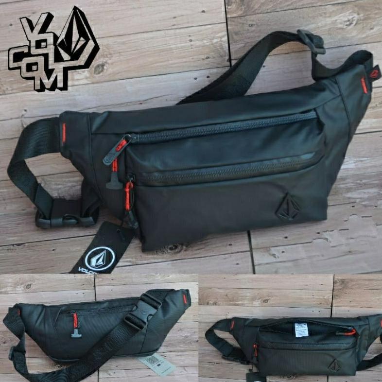 New Tas Pinggang Pria Volcom Waterproof Waistbag Anti Air Sling Bag Premium