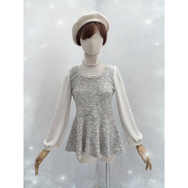 blouse kawaii atasan kawaii blouse mutiara