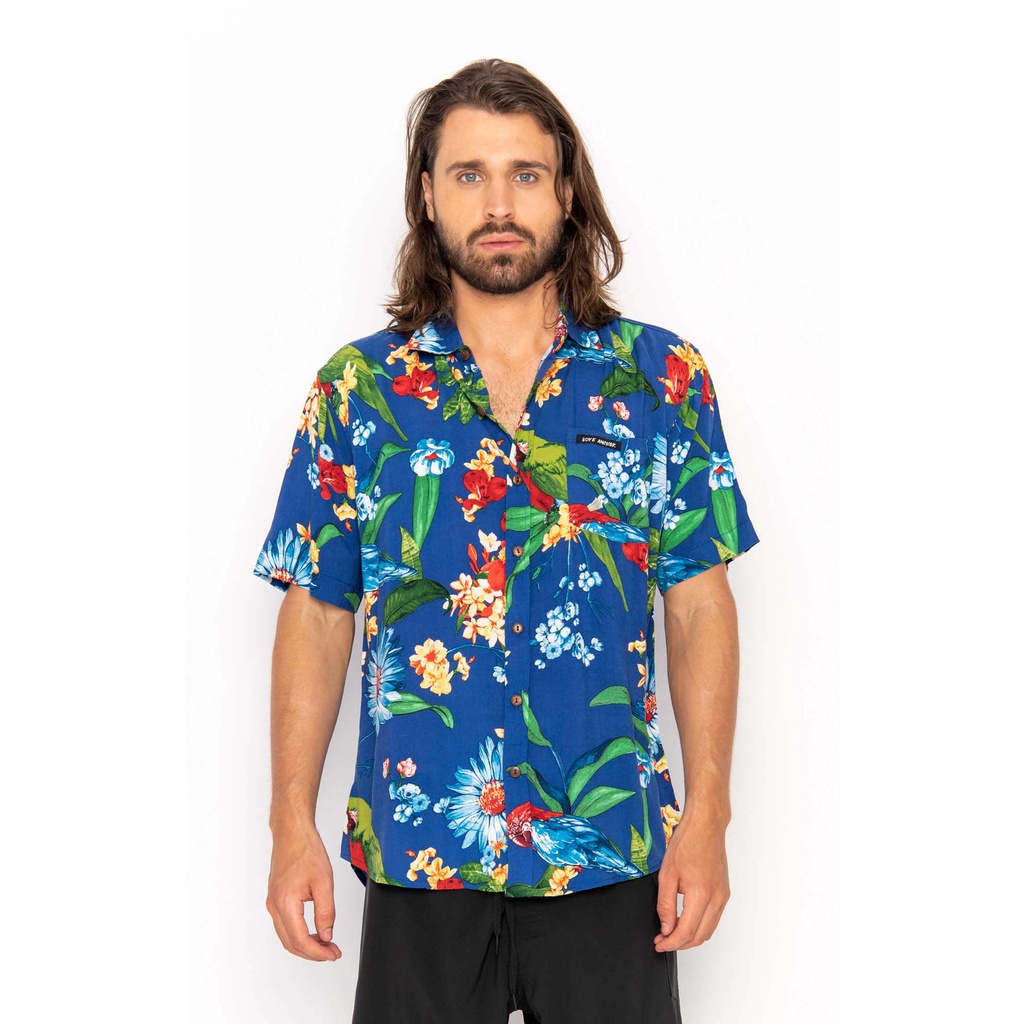 Men's Tropical Macaw Blue, Shirt