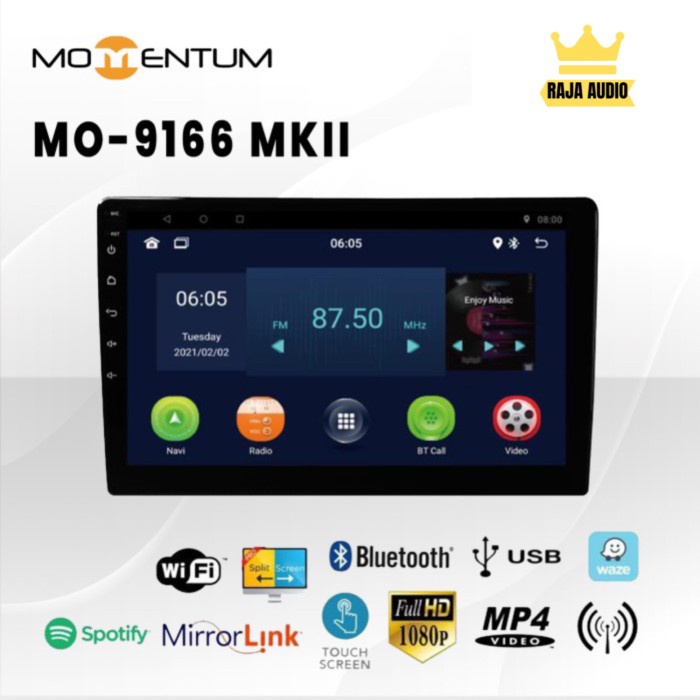 Best Seller Momentum Mo-9166 Mkii Headunit Android 9"Inch
