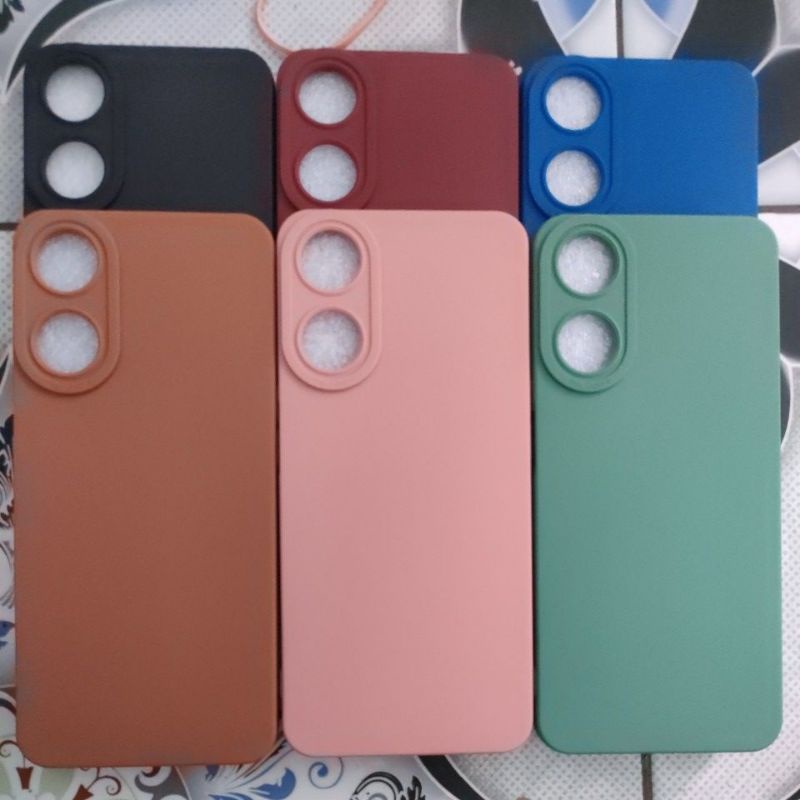 Soft case/slikon terbaru type Hp OPPO A78/A58 macaron pro camera