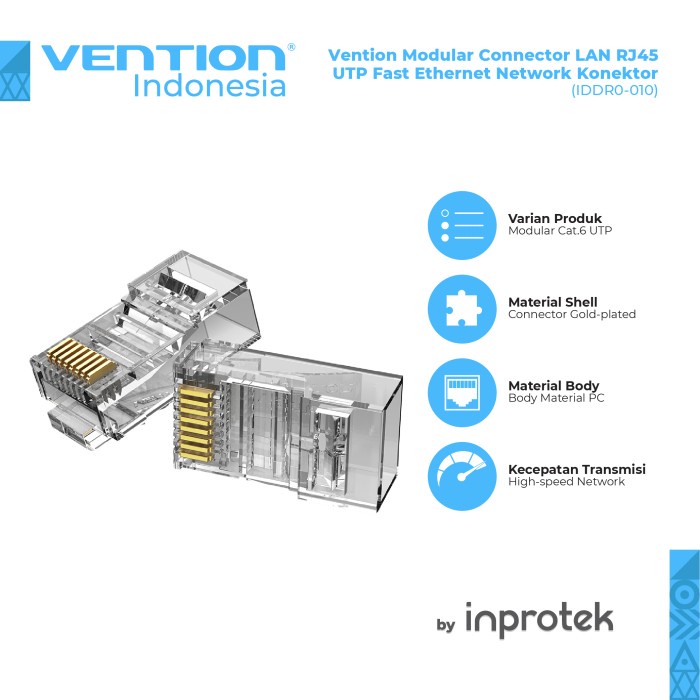 KONEKTOR RJ45 CAT6 UTP VENTION