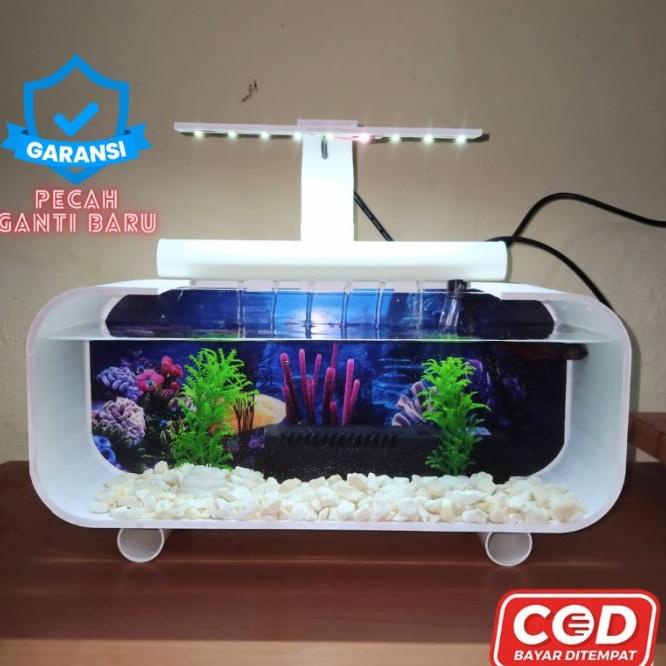 Aquarium Akrilik Fullset Pompa Filter Sirkulasi / Aquarium Unik /