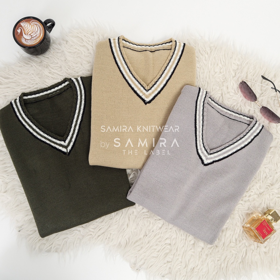 ISU.18Jn23ᶻ ‣ Anemone - Rompi Rajut Pria / Wanita (Unisex)  | Vest Rajut  | Vest Korea