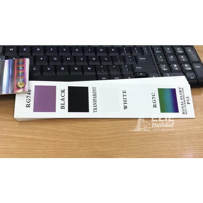 

KERTAS FOIL / HOT STAMPING FOIL HITAM (BLACK) 1/2 ROLL / Hotprint