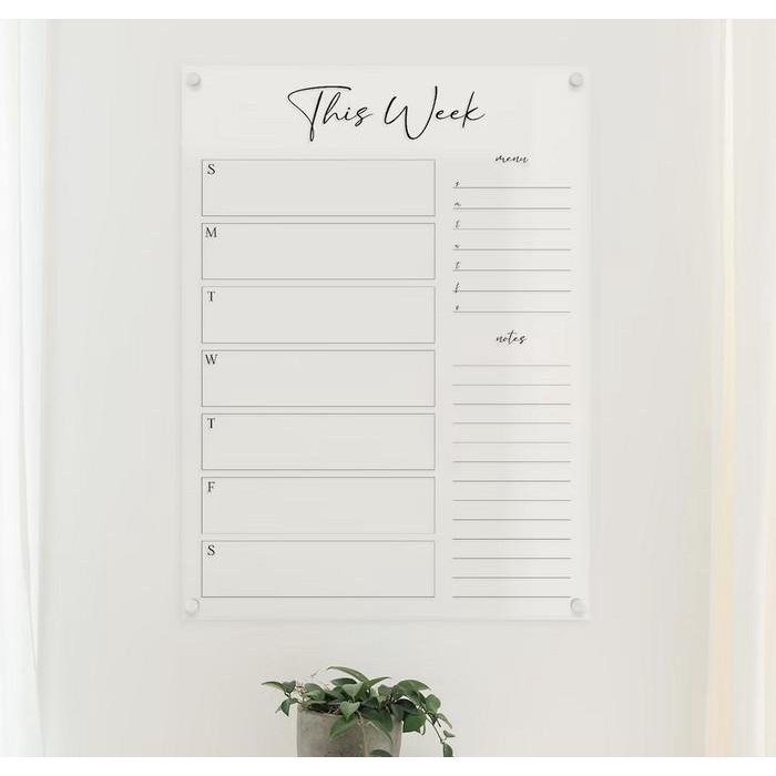 

Papan Jadwal Akrilik | Daily Planner Acrylic |Weekly Planner