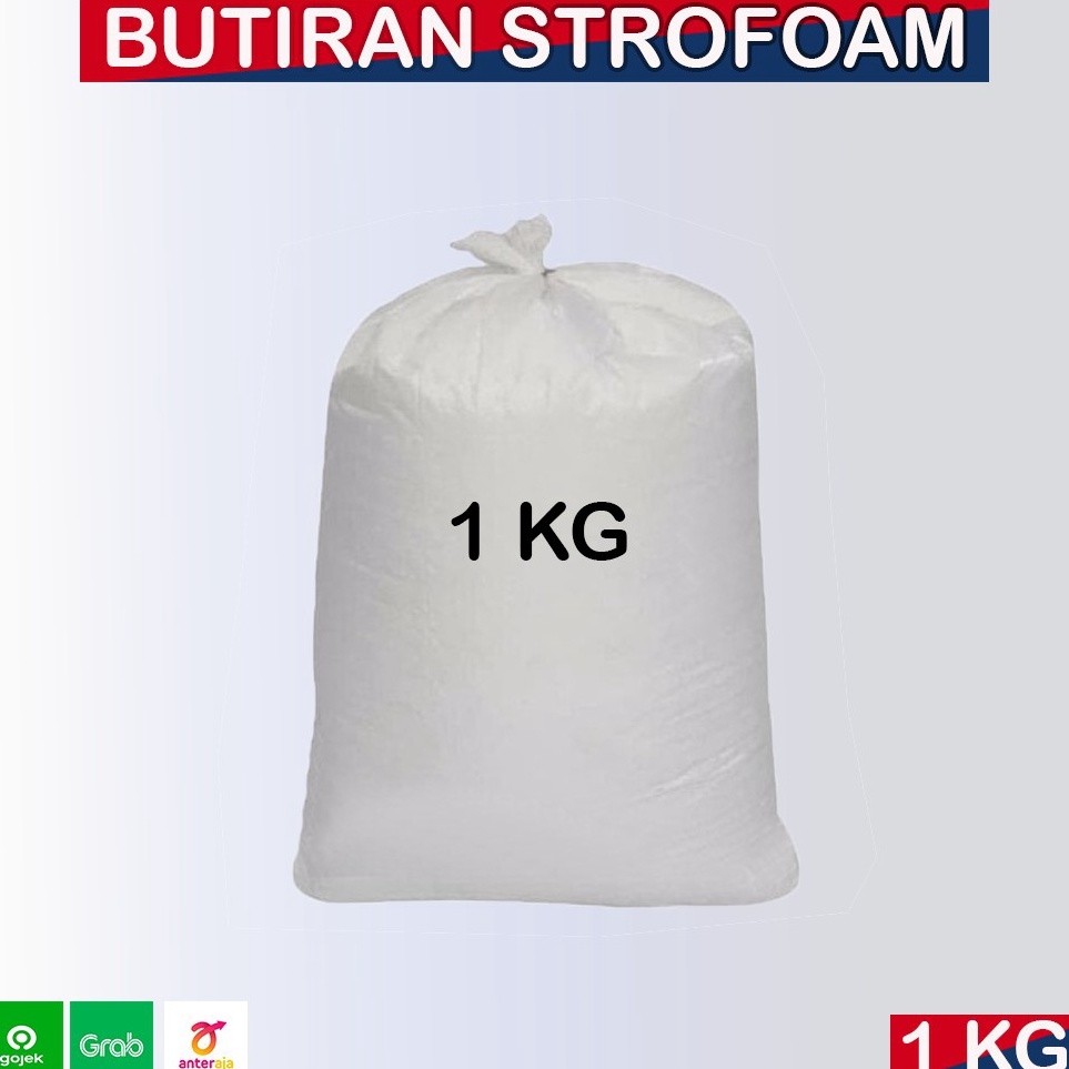 キ Butiran Styrofoam, Styrofoam Butiran 1Kg / Isi Bean Bag Butiran Styrofoam 1Kg BEST RATING 77S