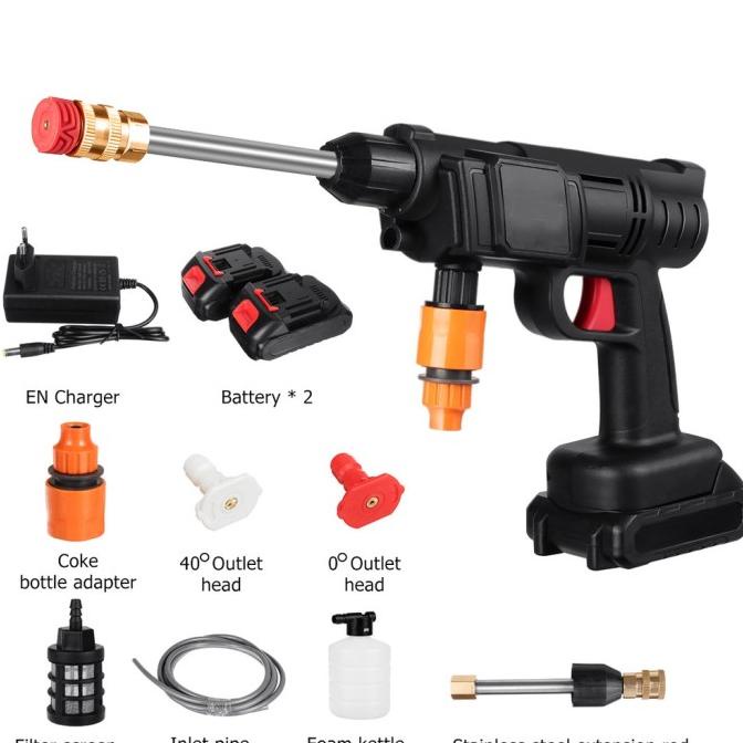 Cordless High Pressure Washer Spray Gun Car Wash Pressure Water Nozzle