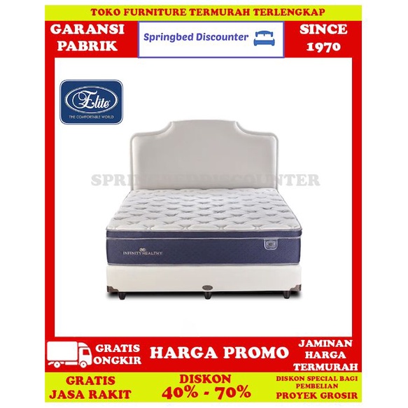 Springbed Spring Bed Kasur Elite Infinity Healthy 100x200 Komplit Set
