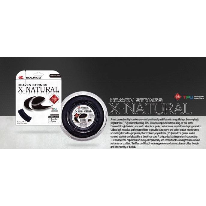Senar Tenis Solinco X-Natural | Comfort & Spin | Multifilament