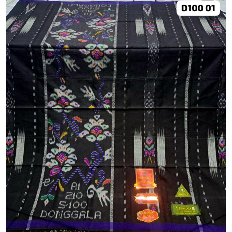 SARUNG DONGGALA S100 SUTRA 50 JAHIT TENGAH LENGKAP TAS  A1 D100
