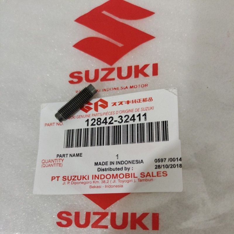 Baut panjang setelan klep Screw Tapped Adjusting Baut Nut Adjusting Suzuki Thunder 125 Original