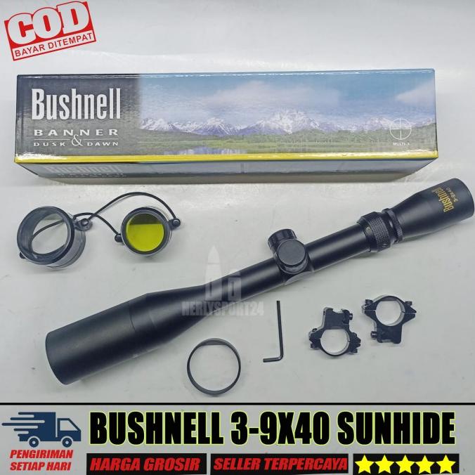 TELESKOP BUSHNELL 3-9X40 PLUS SUNHIDE TELESCOPE BUSHNELL 3 9X40 MURAH