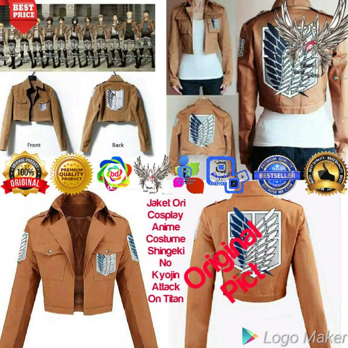 Jaket Cosplay AOT Costume Shingeki No Kyojin Attack On Titan size S