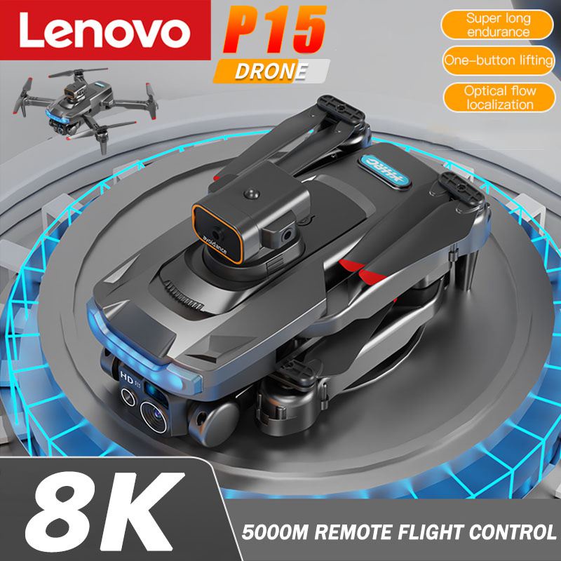Lenovo P15 Drone 4K/8K Pesawat Fotografi Udara Kamera Ganda Definisi Tinggi Pemosisian Penghindar Ri