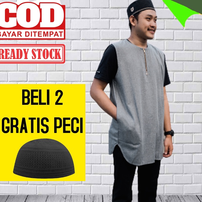 [KODE SAAJA] Rompi Sholat Resleting Premium Untuk Pria Dewasa Rosal Zipper Baju Koko Gamis Remaja Te
