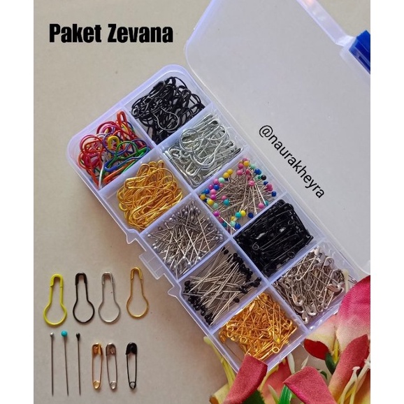 [KODE HYIQK] Paket pins hijab zevana  ( pentul mini  / peniti bohlam / peniti jilbab kecil )