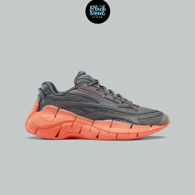 SEPATU LARI REEBOK ZIG KINETICA 2.5 PURE GREY/ORANGE FLARE