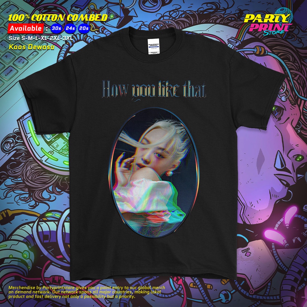 Partyprintstore Kaos Pria Band Musik Blackpink Bts Kpop HYLT Jennie II