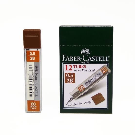 

REFILL ISI ULANG PENSIL MEKANIK ISI PILOT FABER CASTELL 2B HB 0.5 0.7