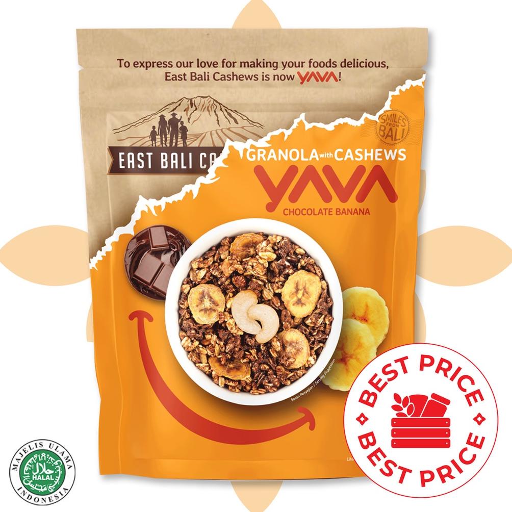 

GRANOLA WITH CASHEWS - CHOCOLATE BANANA 400 GR - EAST BALI CASHEWS (YAVA) Best Seller