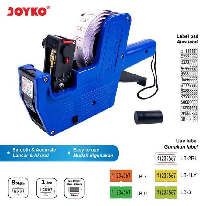 

Terbaru! MESIN LABEL JOYKO MX-5500M 1 BARIS / 8 DIGIT ,,