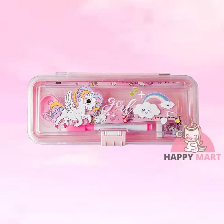 

BISA COD kotak pensil unicorn mika 2 in 1 !