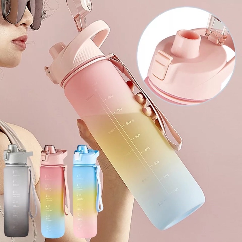 botol botol minum 1 liter FREE SEDOTAN & STIKER / BOTOL VIRAL 1 LITER / botol air minum / botol air 