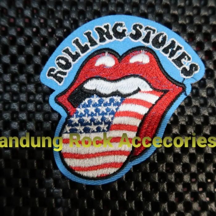 Terlaris Patch Emblem Bordir Rolling Stones