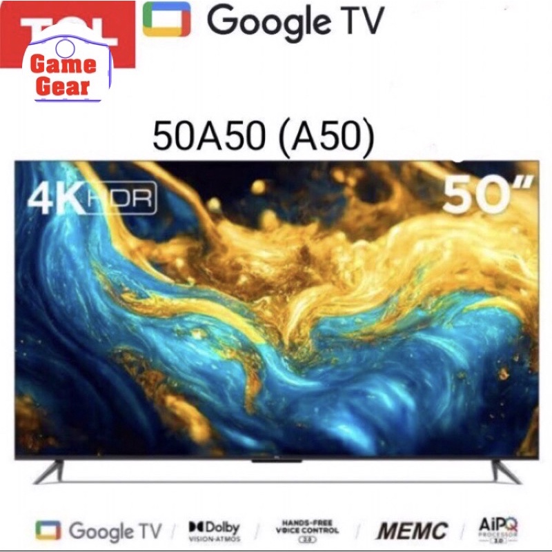 SMART google TV TCL 50 inch A50 50A50 4K UHD MEMC DOLBY