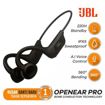 [FREE SHIP]JBL U9 Nirkabel Bone Conduction Earphone BT5.2/IPX55, Low L