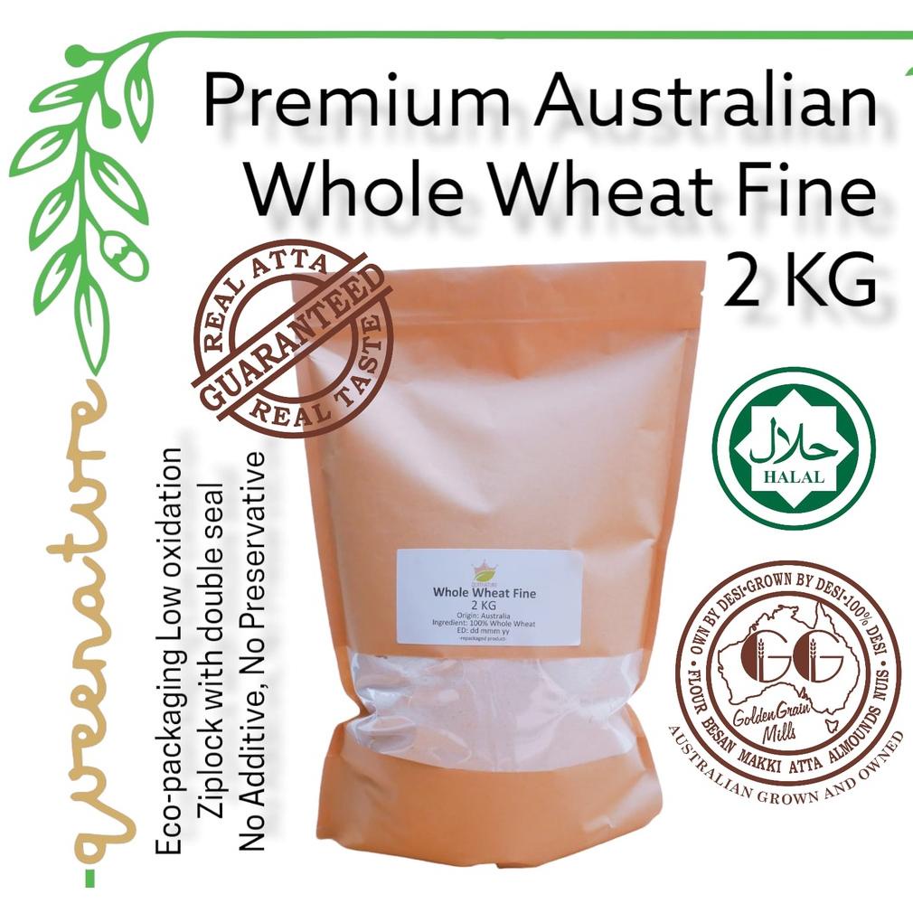 

Australian Whole Wheat/ Gandum Utuh halus Australia 2Kg Queenature Best Seller